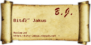 Bitó Jakus névjegykártya